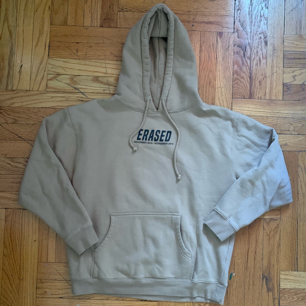 Erased Project Identity Betrayal Tan Hoodie sz L